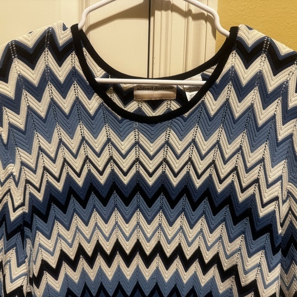 Alfred Dunner Chevron Knit Plus Size Women’s Sweater Long Sleeve Zigzag Sz 2X - Picture 2 of 9